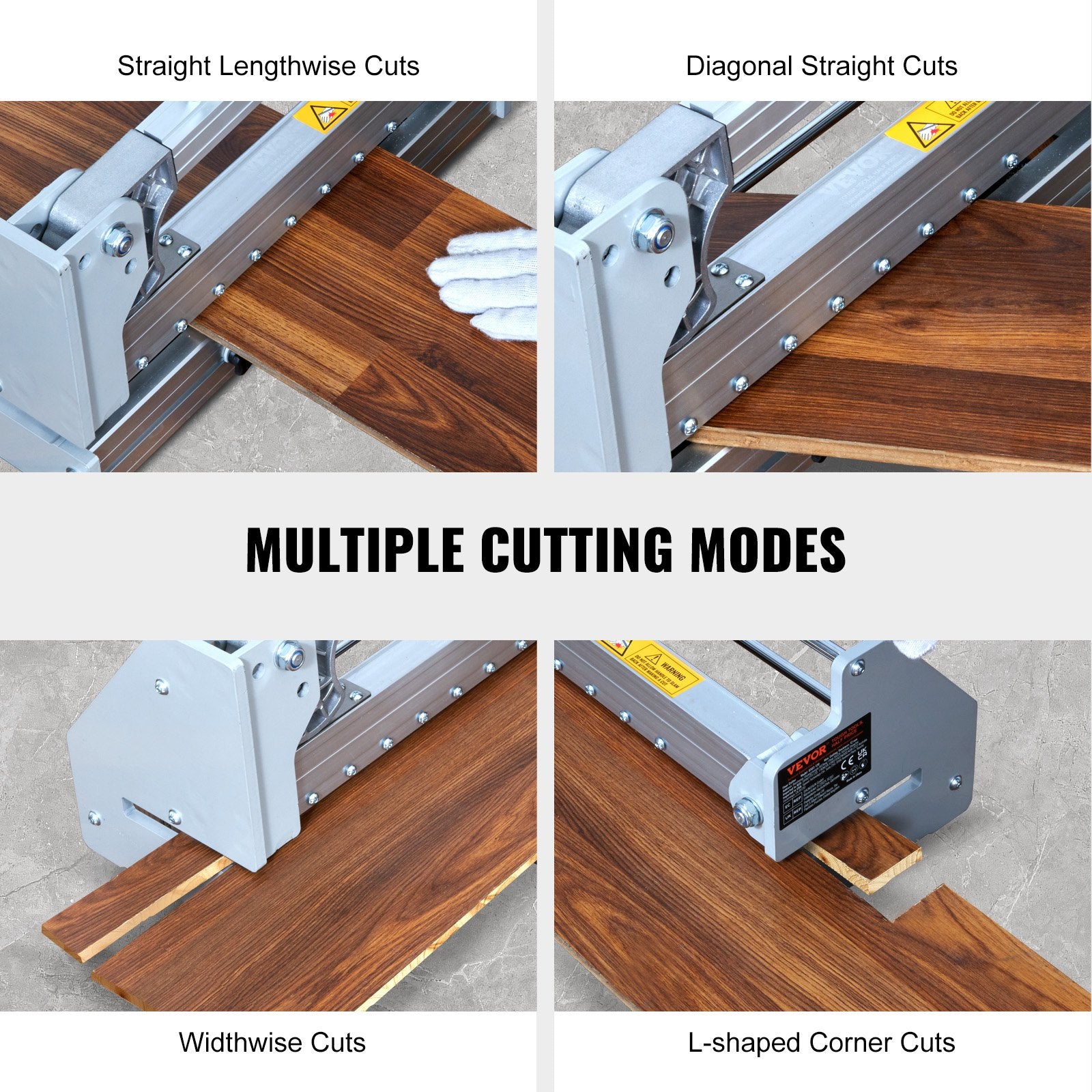 Floor Cutter 330mm, Cuts Vinyl Plank, Laminate, Engineered Hardwood, Siding, 12mm Cutting Depth Effortless V952-XQL13INCH12MM6M18V0