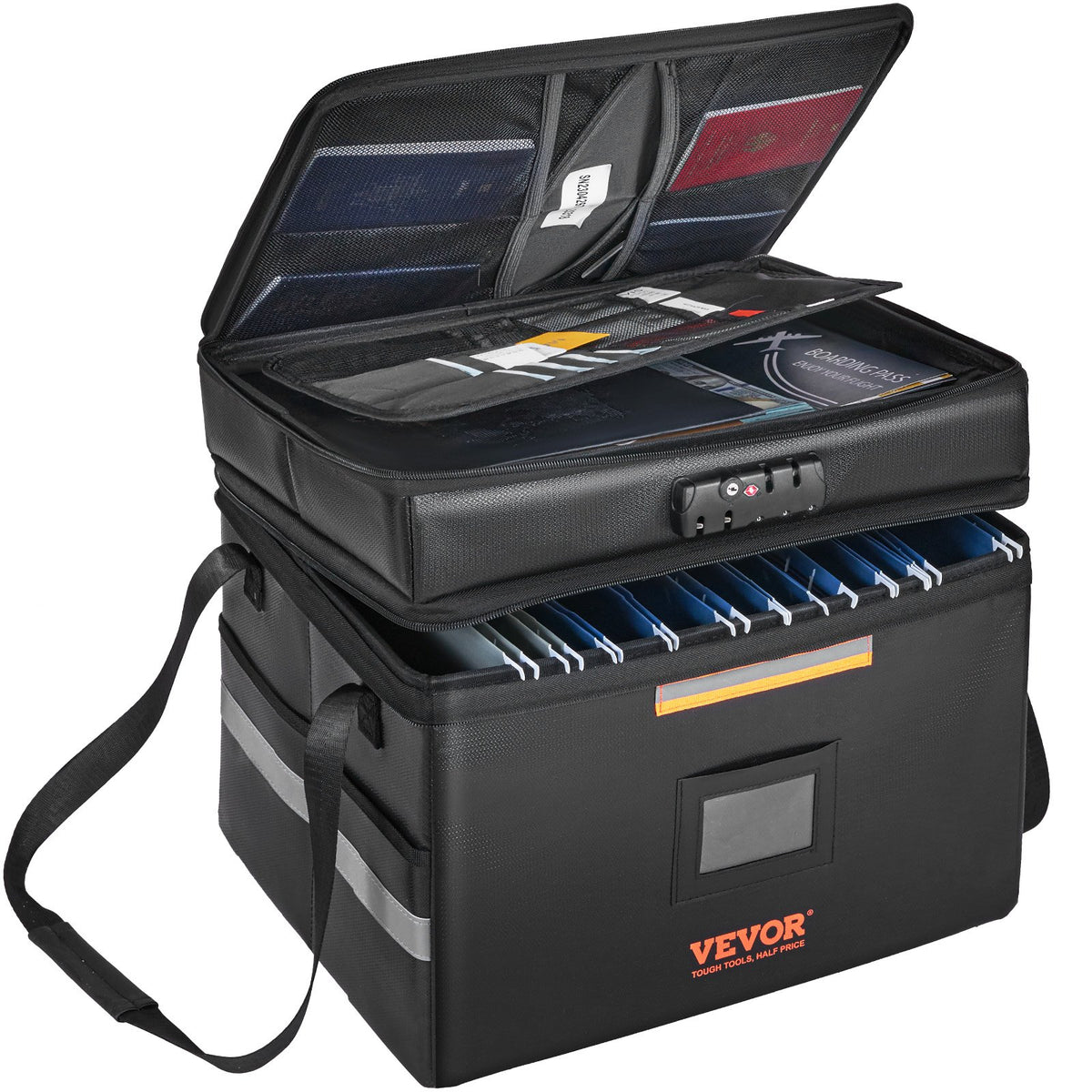 Fireproof Document Box, Fireproof Document Bag with Lock 2000_, Fireproof and Waterproof File Box 450x140x315 V952-XSF1561361221WR0XV0