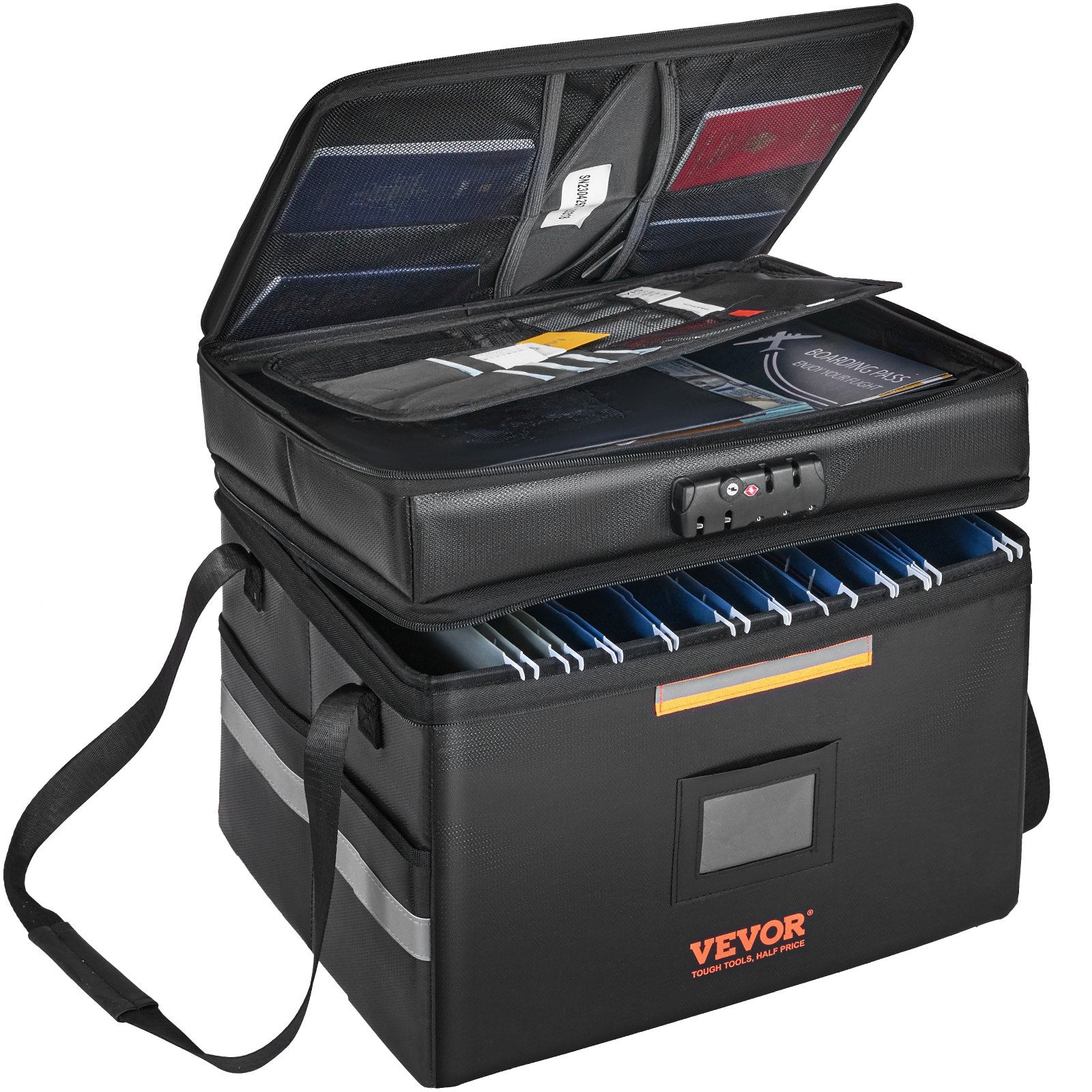 Fireproof Document Box, Fireproof Document Bag with Lock 2000_, Fireproof and Waterproof File Box 450x140x315 V952-XSF1561361221WR0XV0