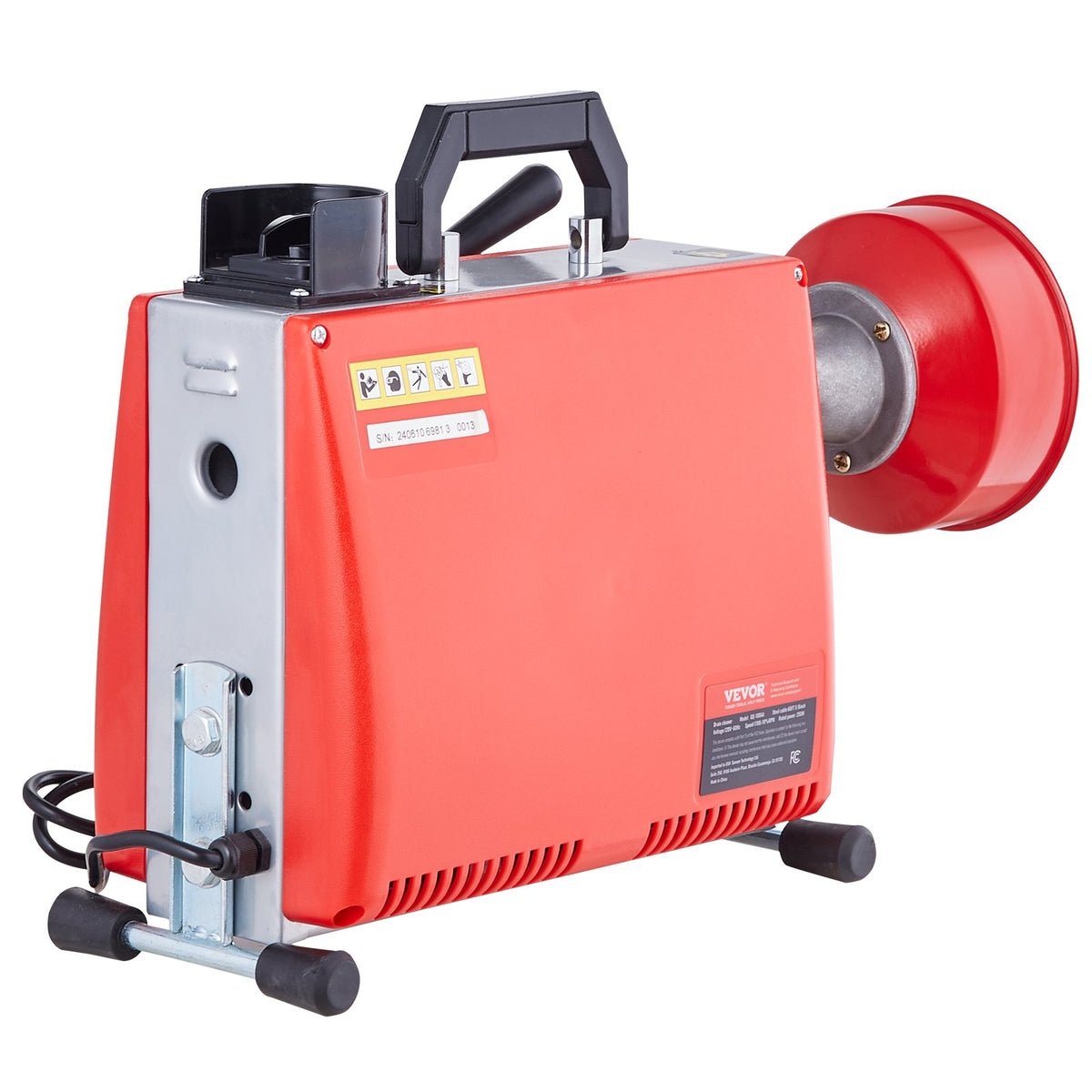 Drain Cleaner Machine 66FT x 5/8" 250W Sewer Snake Auger Manual Feed V952-XSGDSTJ250W540ZG9V3
