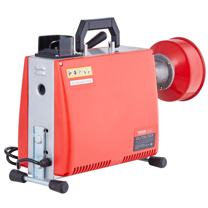 Drain Cleaner Machine 66FT x 5/8" 250W Sewer Snake Auger Manual Feed V952-XSGDSTJ250W540ZG9V3