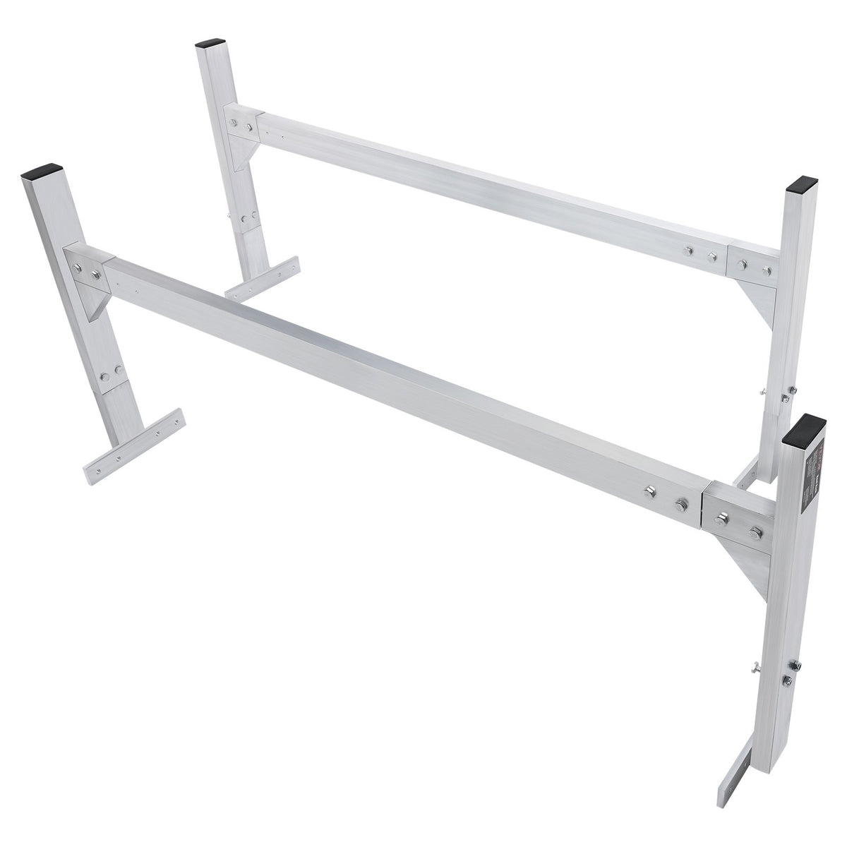 Van Roof Ladder Rack, 2 Bars Aluminum Alloy Roof Ladder Racks, 181 kg Capacity Rain-Gutter Van Roof Rack, V952-XSHCH24006775RD9SV0