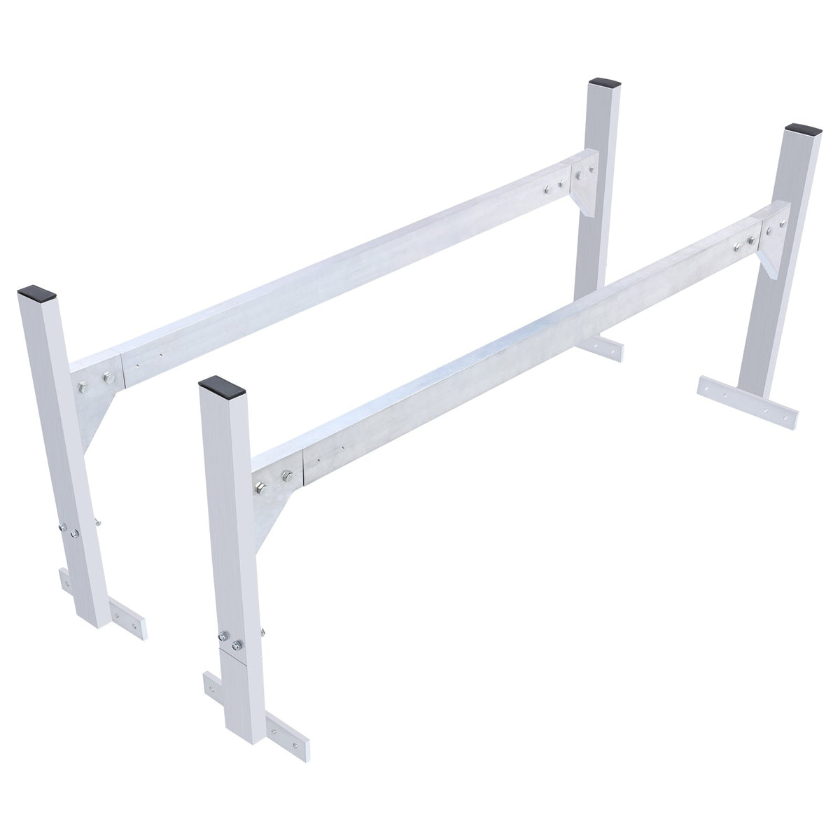Van Roof Ladder Rack, 2 Bars Aluminum Alloy Roof Ladder Racks, 181 kg Capacity Rain-Gutter Van Roof Rack, V952-XSHCH24006775RD9SV0