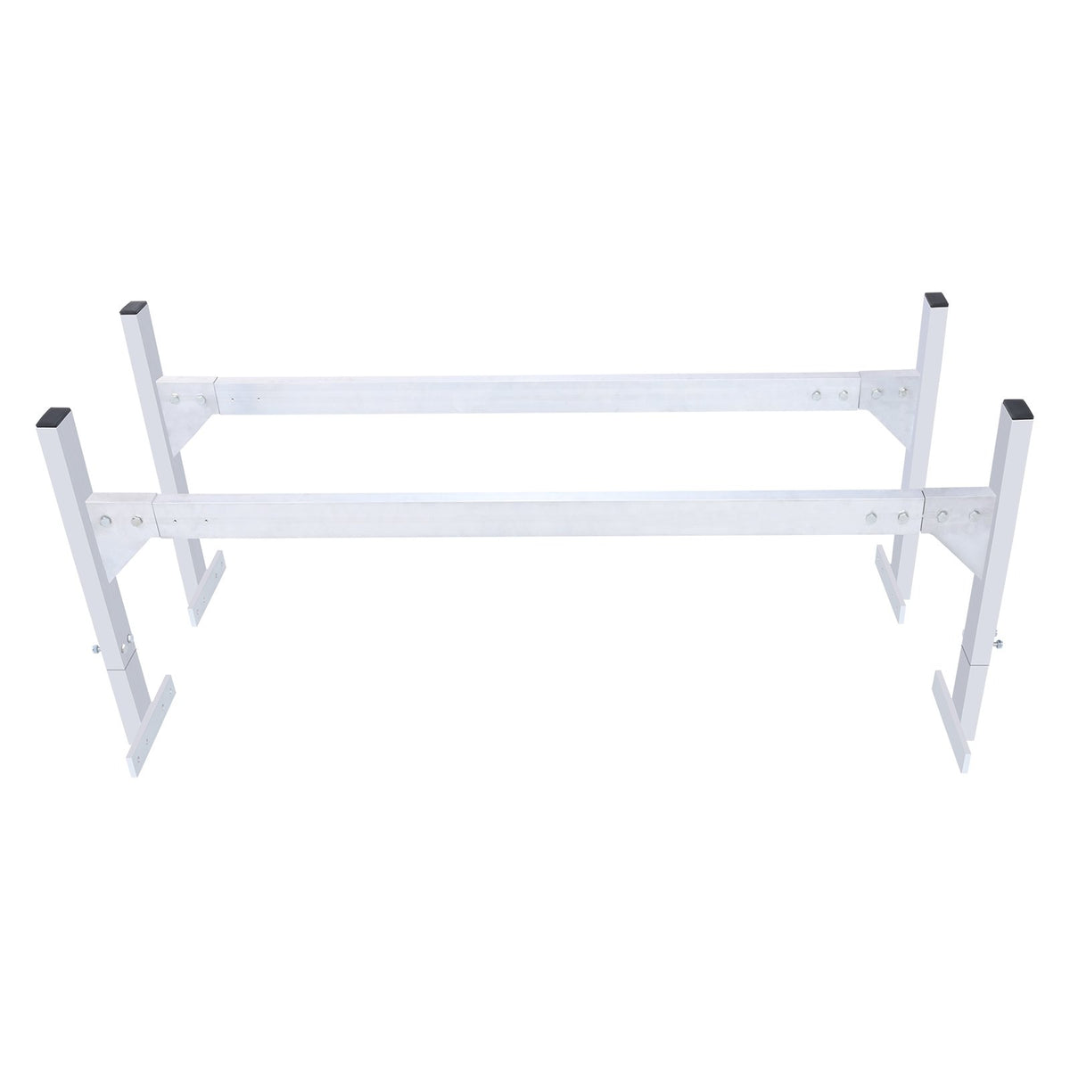 Van Roof Ladder Rack, 2 Bars Aluminum Alloy Roof Ladder Racks, 181 kg Capacity Rain-Gutter Van Roof Rack, V952-XSHCH24006775RD9SV0