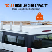Van Roof Ladder Rack, 3 Bars Alloy Steel Roof Racks, 750 LBS Capacity Rain-Gutter Roof Rack, Adjustable V952-XSHCH37503964J82WV0