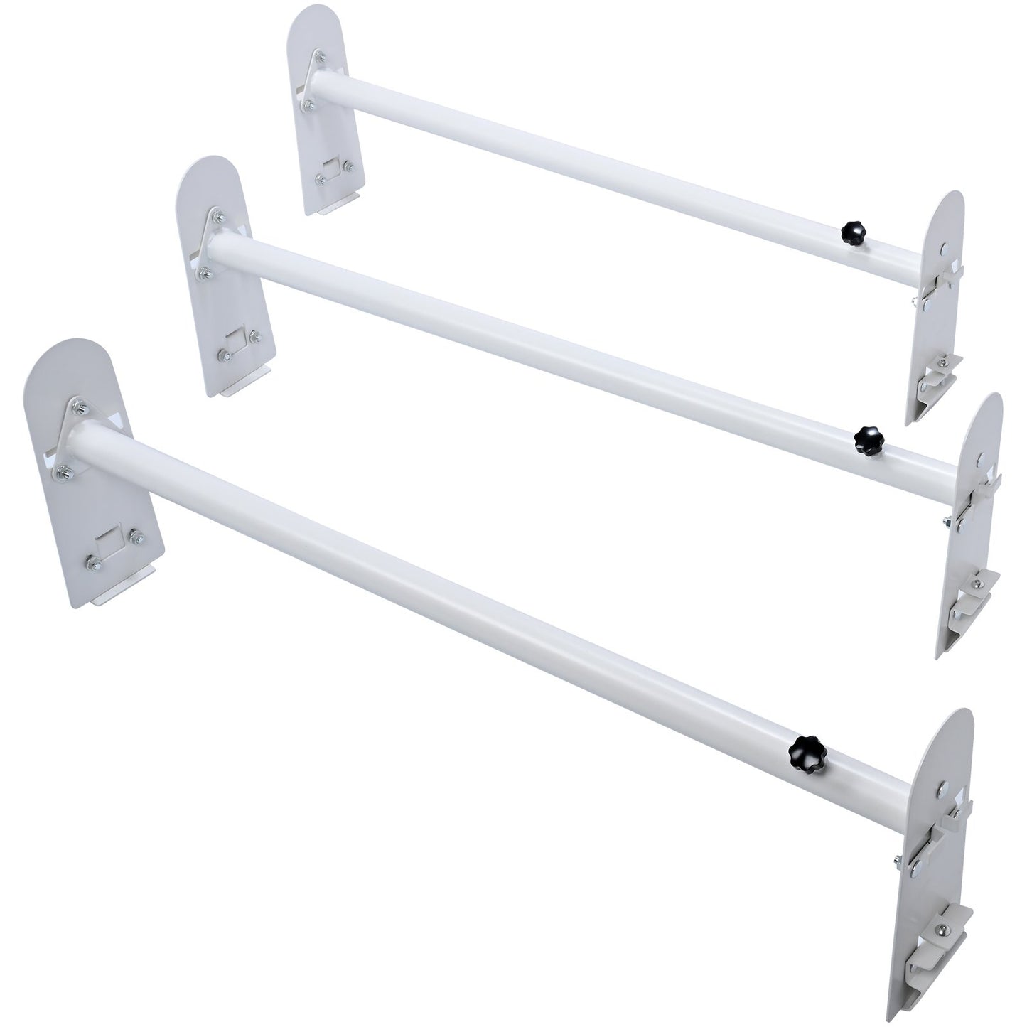 Van Roof Ladder Rack, 3 Bars Alloy Steel Roof Racks, 750 LBS Capacity Rain-Gutter Roof Rack, Adjustable V952-XSHCH37503964J82WV0