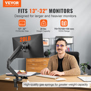 Single Monitor Mount, Supports 13"-32", 330-813 mm Screen, Fully Adjustable Gas Spring Monitor Arm, Hold up V952-XSQBJDMBQDHBUC1YIV0
