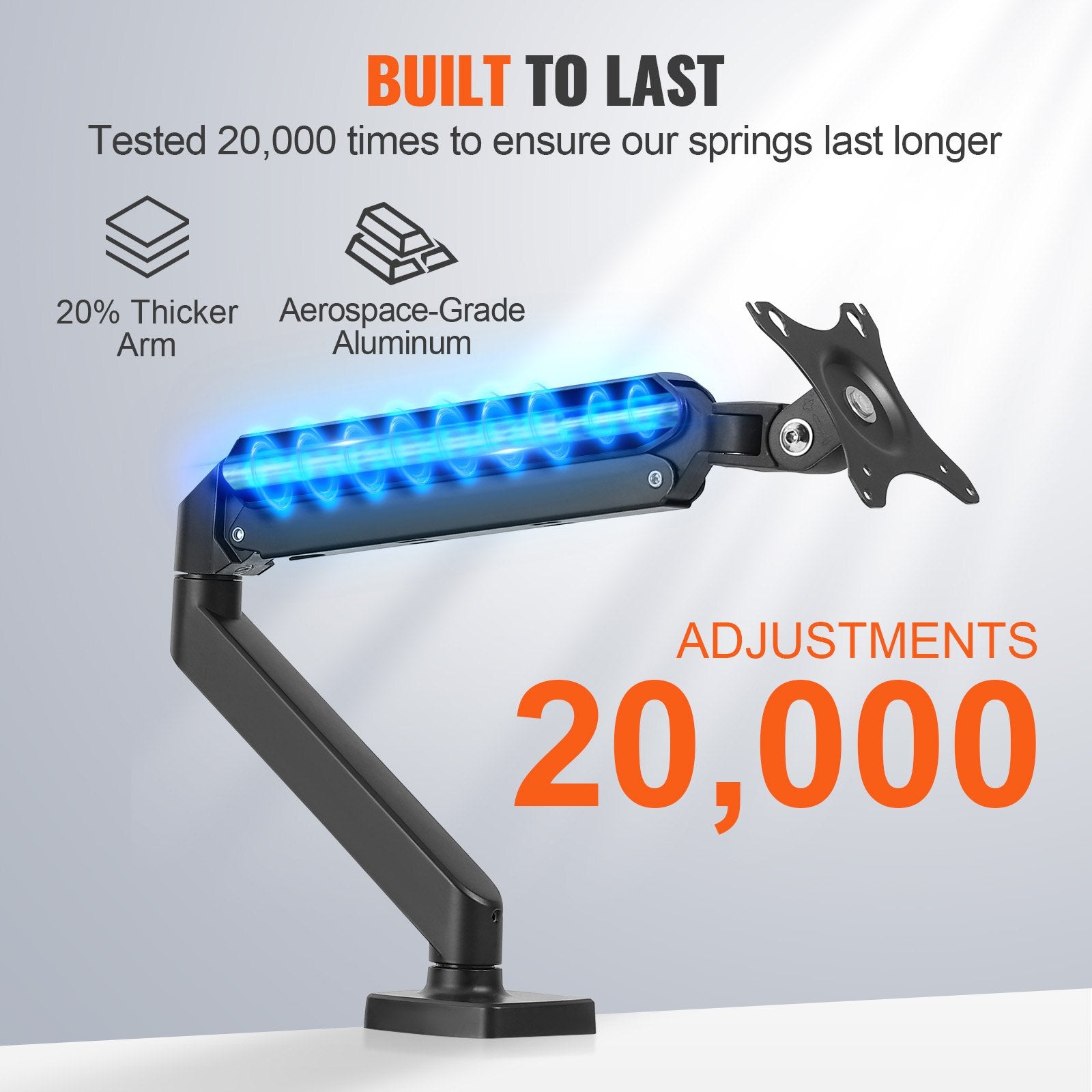 Single Monitor Mount, Supports 13"-32", 330-813 mm Screen, Fully Adjustable Gas Spring Monitor Arm, Hold up V952-XSQBJDMBQDHBUC1YIV0