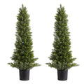 Artificial Topiary Cedar Trees, 2 Set 914mm Faux Pine Shrubs Plants, Fake Silk Tree Look Real, Easy Assembly V952-XSRGXJS36YCXDIEET001V0