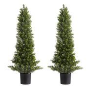 Artificial Topiary Cedar Trees, 2 Set 914mm Faux Pine Shrubs Plants, Fake Silk Tree Look Real, Easy Assembly V952-XSRGXJS36YCXDIEET001V0