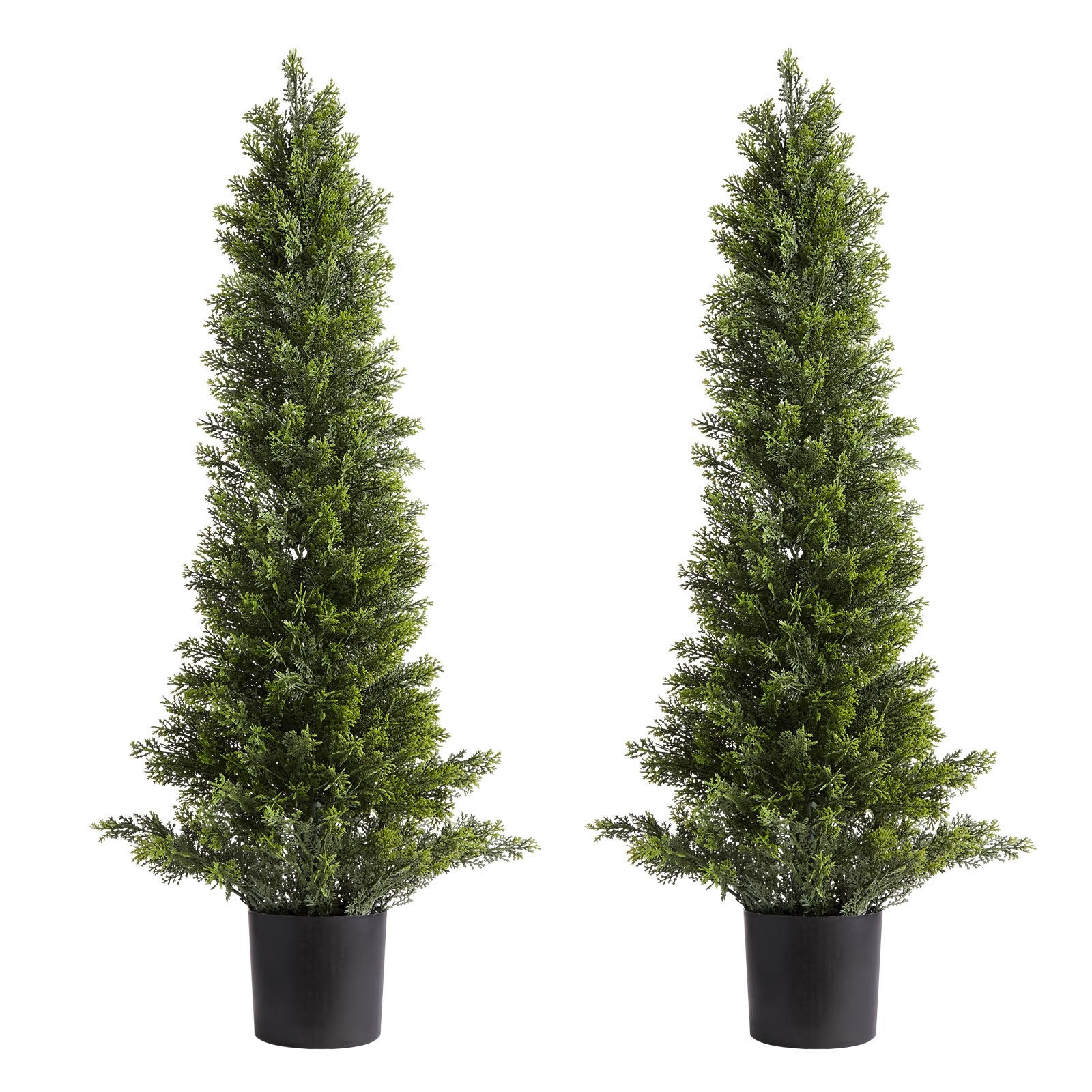Artificial Topiary Cedar Trees, 2 Set 914mm Faux Pine Shrubs Plants, Fake Silk Tree Look Real, Easy Assembly V952-XSRGXJS36YCXDIEET001V0