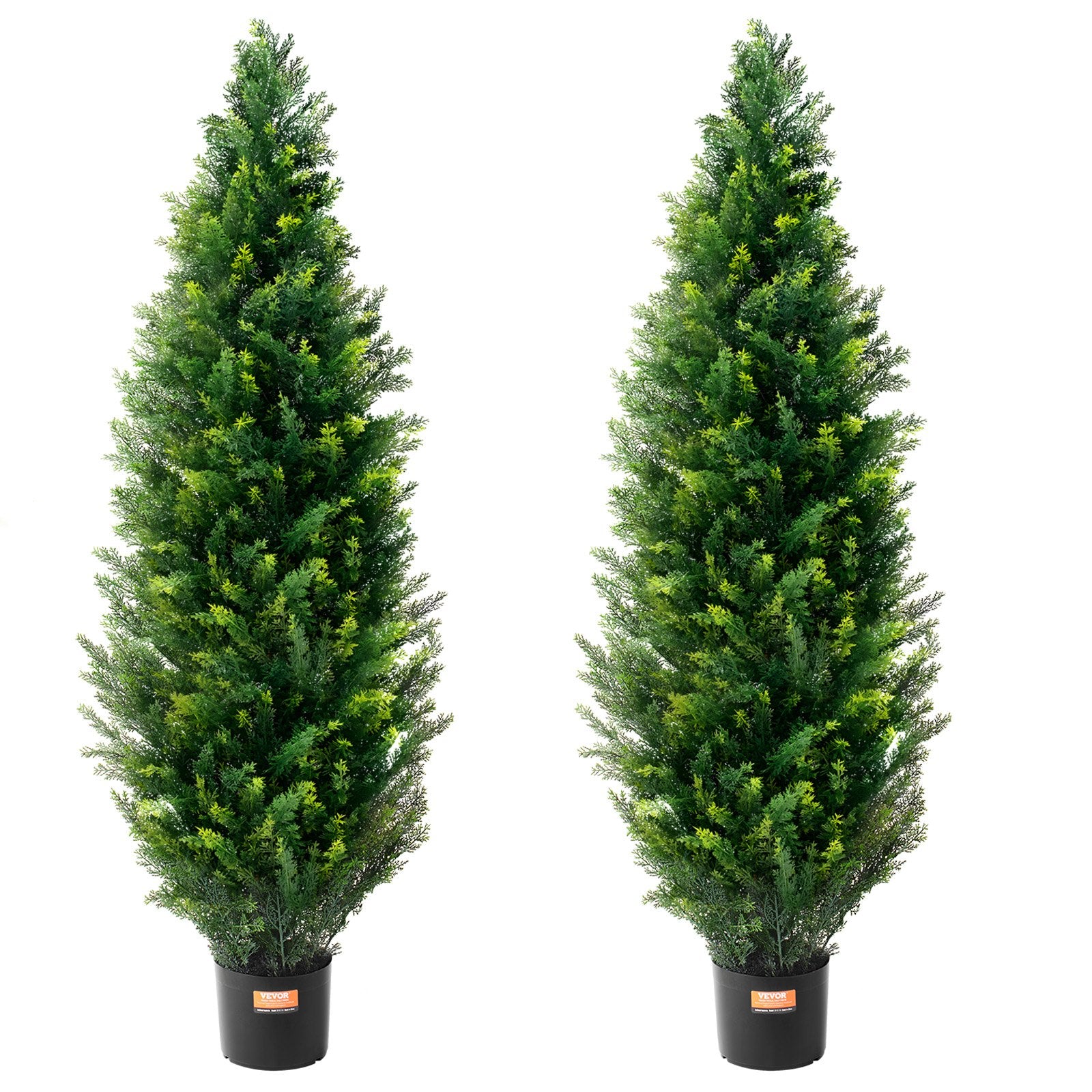 2 Pack 4' Artificial Cedar Topiary Tree Faux Plant UV Decor In/Outdoor V952-XSRGXJS48YCA5XA8BV0