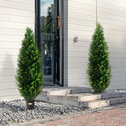 2 Pack 4' Artificial Cedar Topiary Tree Faux Plant UV Decor In/Outdoor V952-XSRGXJS48YCA5XA8BV0