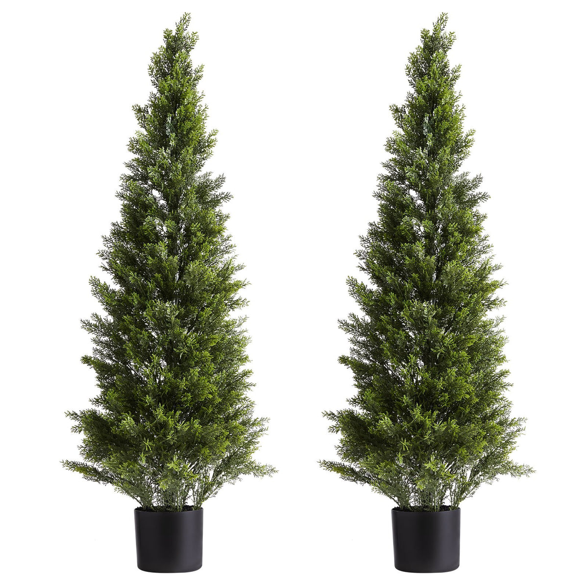 Artificial Topiary Cedar Trees, 2 Set 1219mm Faux Pine Shrubs Plants, Fake Silk Tree Look Real, Easy Assembly V952-XSRGXJS48YCXNM7Y5001V0