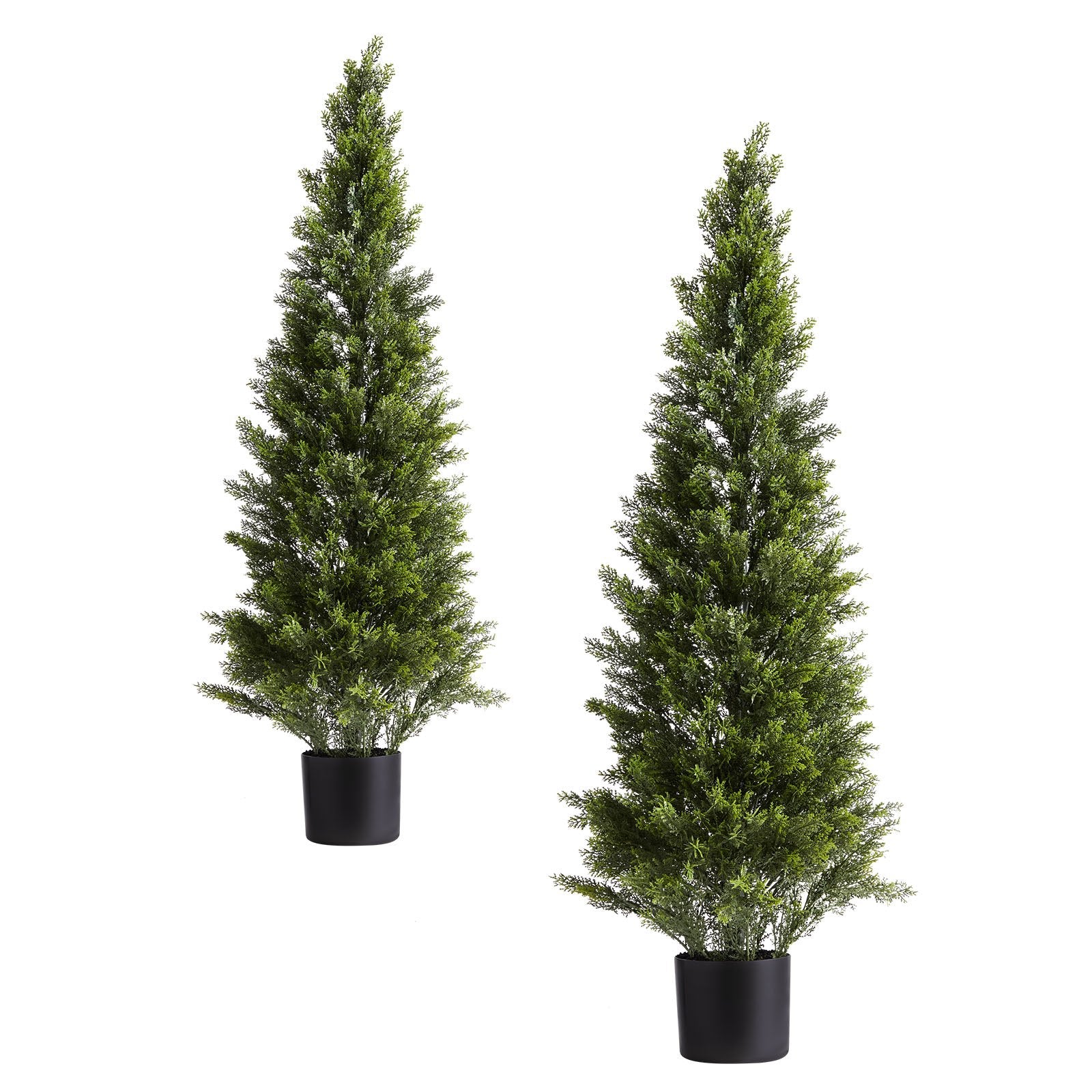 Artificial Topiary Cedar Trees, 2 Set 1219mm Faux Pine Shrubs Plants, Fake Silk Tree Look Real, Easy Assembly V952-XSRGXJS48YCXNM7Y5001V0
