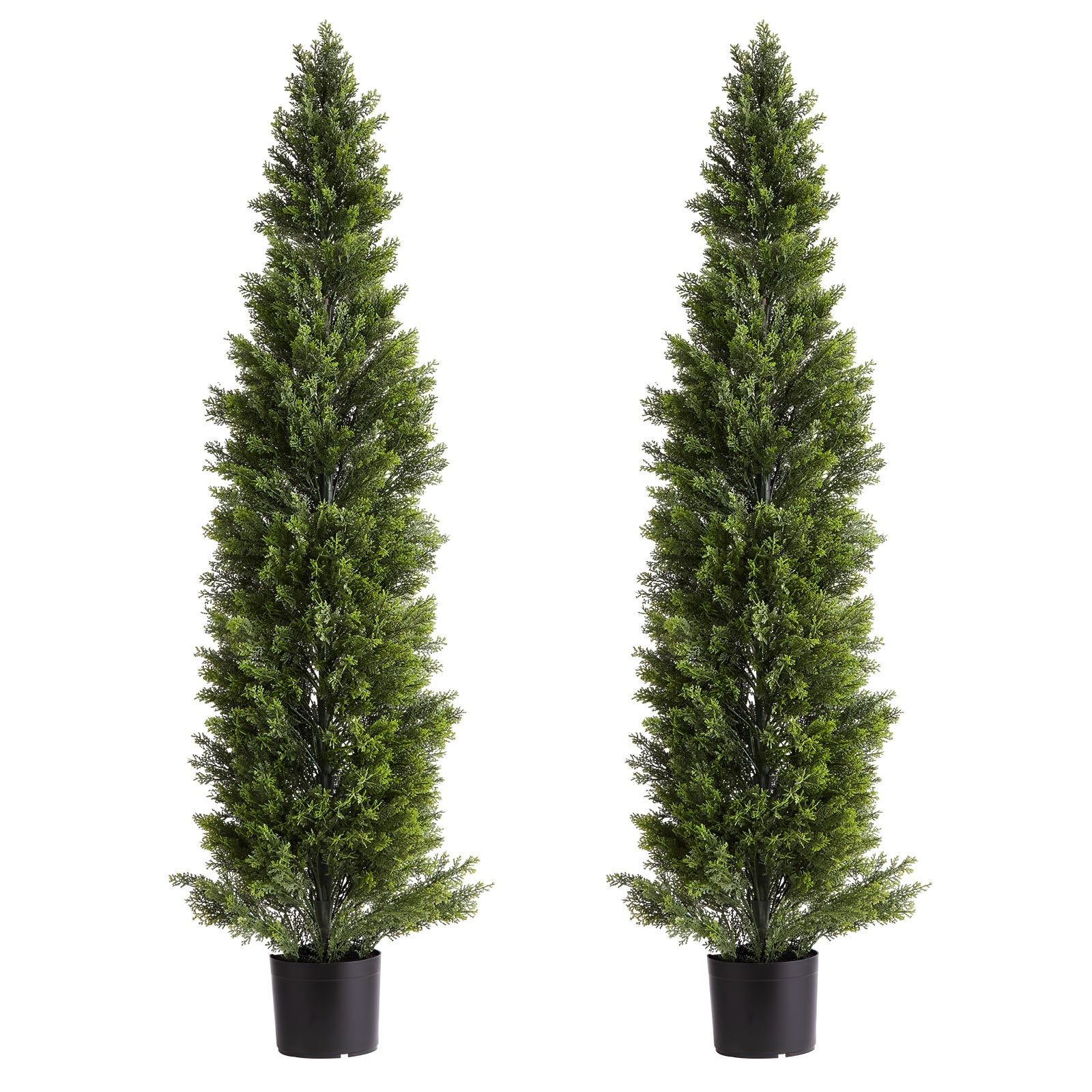 Artificial Topiary Cedar Trees, 2 Set 1524mm Faux Pine Shrubs Plants, Fake Silk Tree Look Real, Easy Assembly V952-XSRGXJS60YCXSMBHS001V0