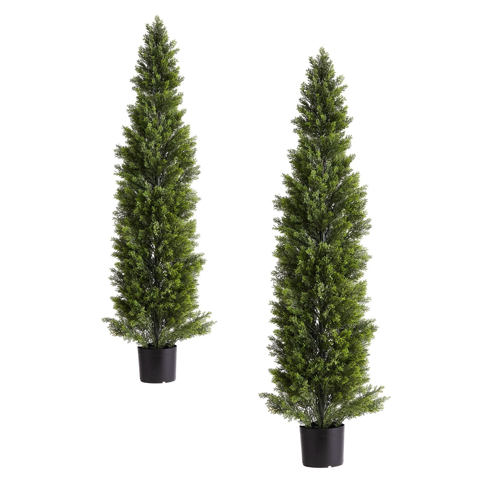 Artificial Topiary Cedar Trees, 2 Set 1524mm Faux Pine Shrubs Plants, Fake Silk Tree Look Real, Easy Assembly V952-XSRGXJS60YCXSMBHS001V0