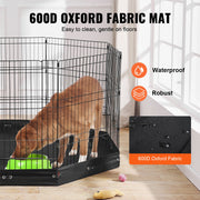 Dog Playpen, 8 Pcs 30"H x 24"W Panels Foldable Metal Pet Exercise Pen, Dog Fence Indoor and Outdoor Pen with V952-XSYDCWWLXTSD48O5RV0