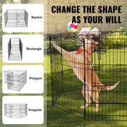 Dog Playpen, 8 Pcs 30"H x 24"W Panels Foldable Metal Pet Exercise Pen, Dog Fence Indoor and Outdoor Pen with V952-XSYDCWWLXTSD48O5RV0