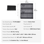 Dog Playpen, 8 Pcs 30"H x 24"W Panels Foldable Metal Pet Exercise Pen, Dog Fence Indoor and Outdoor Pen with V952-XSYDCWWLXTSD48O5RV0