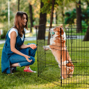 Dog Playpen, 8 Pcs 30"H x 24"W Panels Foldable Metal Pet Exercise Pen, Dog Fence Indoor and Outdoor Pen with V952-XSYDCWWLXTSD48O5RV0