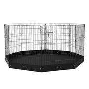 Dog Playpen, 8 Pcs 30"H x 24"W Panels Foldable Metal Pet Exercise Pen, Dog Fence Indoor and Outdoor Pen with V952-XSYDCWWLXTSD48O5RV0