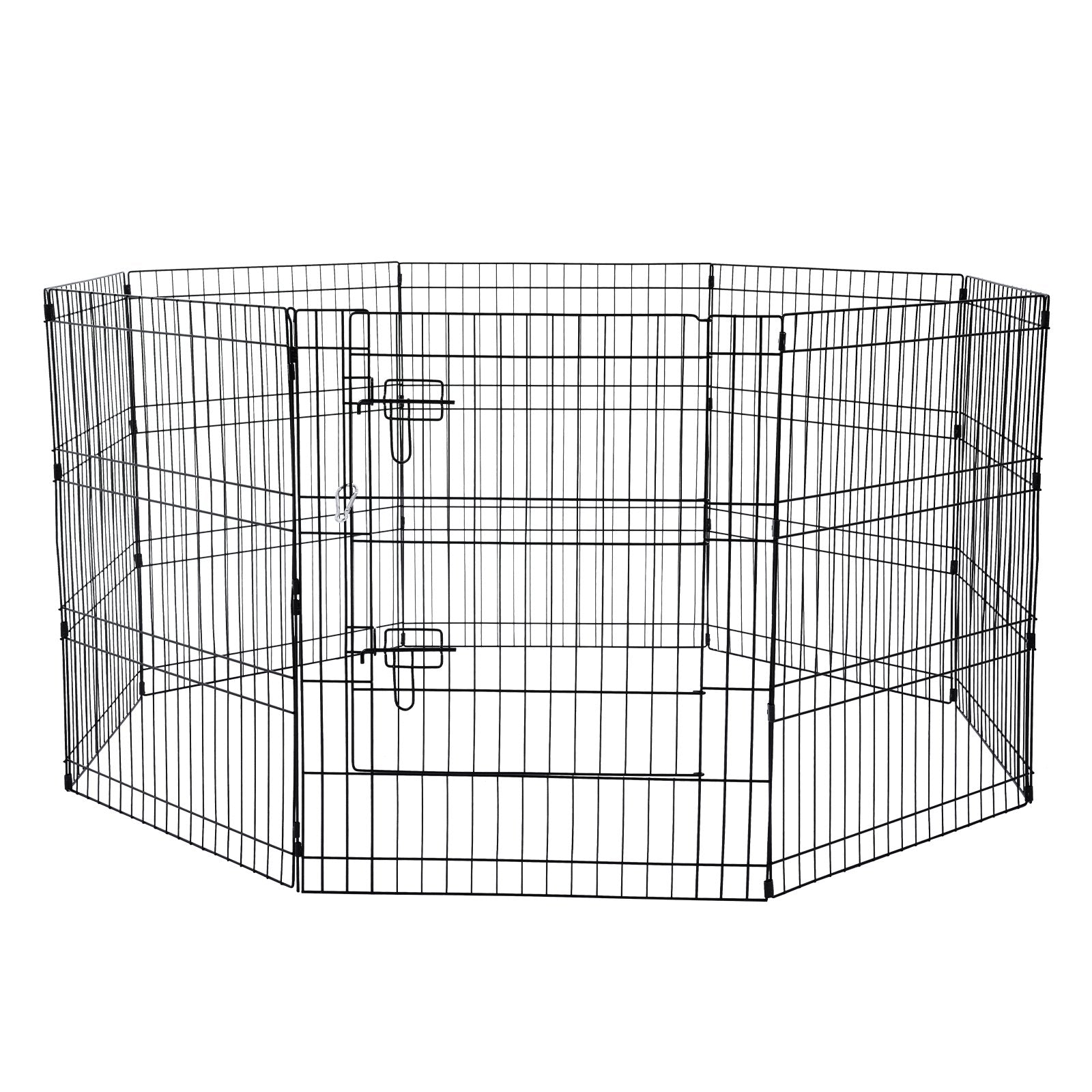 Dog Playpen, 8 Pcs 30"H x 24"W Panels Foldable Metal Pet Exercise Pen, Dog Fence Indoor and Outdoor Pen with V952-XSYDCWWLXTSD48O5RV0
