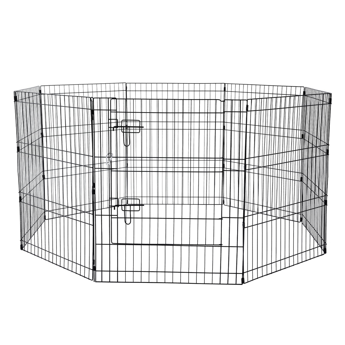 Dog Playpen, 8 Pcs 30"H x 24"W Panels Foldable Metal Pet Exercise Pen, Dog Fence Indoor and Outdoor Pen with V952-XSYDCWWLXTSD48O5RV0