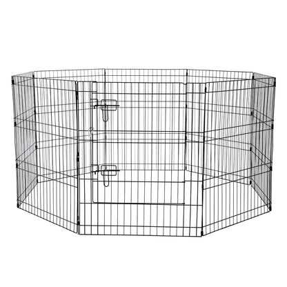 Dog Playpen, 8 Pcs 30"H x 24"W Panels Foldable Metal Pet Exercise Pen, Dog Fence Indoor and Outdoor Pen with V952-XSYDCWWLXTSD48O5RV0