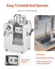 Commercial Electric Meat Grinder Slicer 6.35 kg/Min Sausage Stuffer Maker V952-XSYJQJJS5MM0V5LB0V3