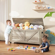 Kids Toy Storage Bench Wooden Toy Box Chest 38.98 x 15.55 x 18.9 in Gray V952-XTETCWDWHLBC7BJJOV0