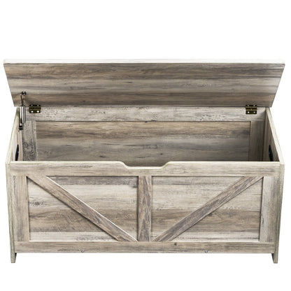 Kids Toy Storage Bench Wooden Toy Box Chest 38.98 x 15.55 x 18.9 in Gray V952-XTETCWDWHLBC7BJJOV0