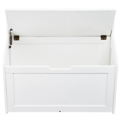 Kids Toy Storage Bench Wooden Toy Box Chest 32.68 x 17.91 x 24.02" White V952-XTETCWDYHLBC1UNIRV0