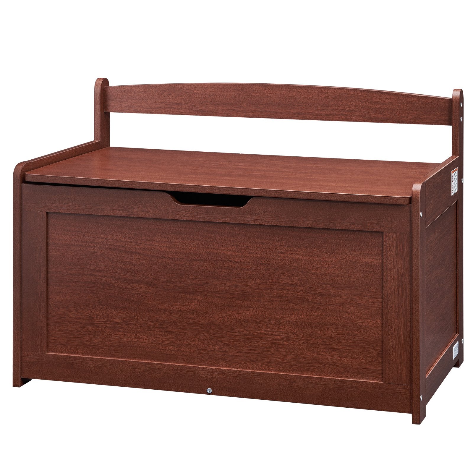 Kids Toy Storage Bench Wooden Toy Box Chest 32.68 x 17.91 x 24.02" Cherry V952-XTETCWDYHLBCRKUO3V0