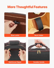 4/4 Full Size Violin Case, Built-in Hygrometer, Lightweight Portable Travel Carrying Bag, with Plush Lining, V952-XTQHZFXNLPMXVK7D4001V0