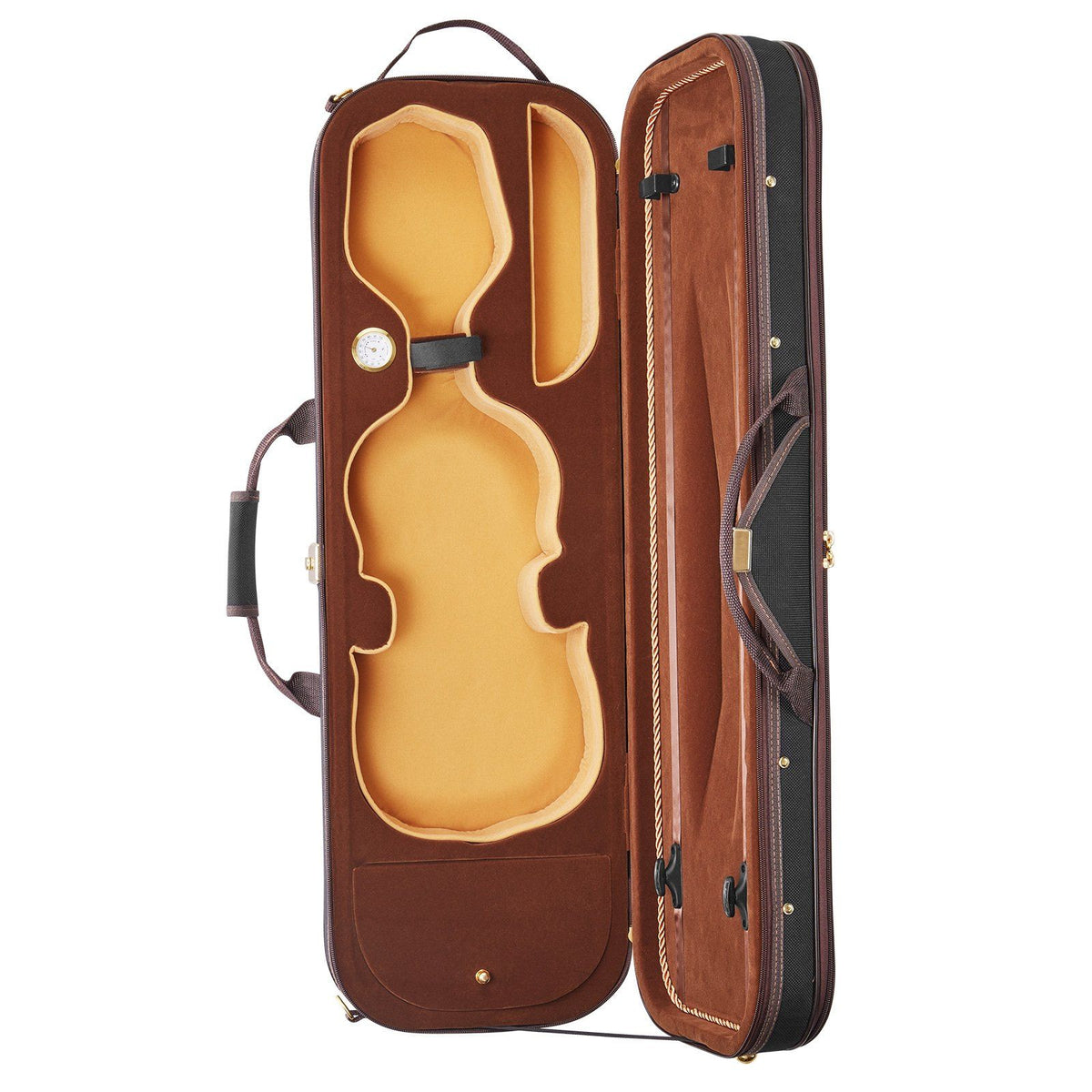 4/4 Full Size Violin Case, Built-in Hygrometer, Lightweight Portable Travel Carrying Bag, with Plush Lining, V952-XTQHZFXNLPMXVK7D4001V0