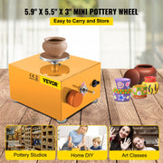 Mini Pottery Wheel, 30W 0-2000 RPM Ceramic Wheel, Adjustable Speed DIY Clay Machines, Electric Sculpting Kits V952-XTXTYLP22220V33F0V3
