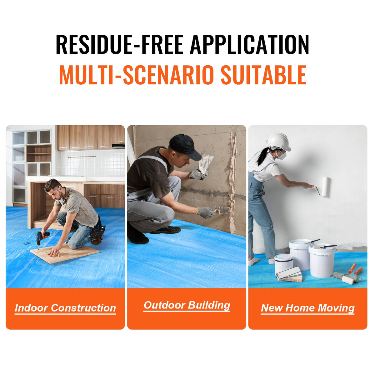 Carpet Protection Film, 40" x 84' Floor and Surface Shield, Easy to Cut Simple Installation, Fiber Fabric Car V952-XWFBBHMLS40YP8YQHV0