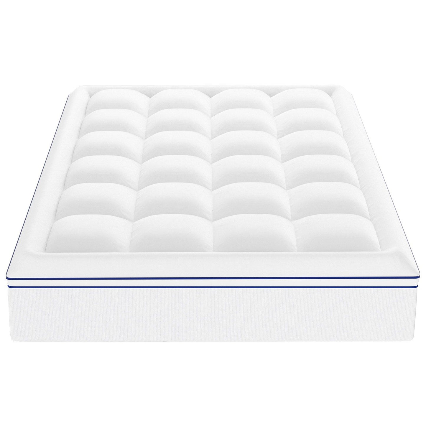 Mattress Topper, Queen Size, 25.4 mm Thickness, Fiber Fill Pad with Detachable & Washable, Comfortable, V952-XWTCD6080INCC3PJWV0