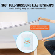 Mattress Topper, Queen Size, 25.4 mm Thickness, Fiber Fill Pad with Detachable & Washable, Comfortable, V952-XWTCD6080INCC3PJWV0