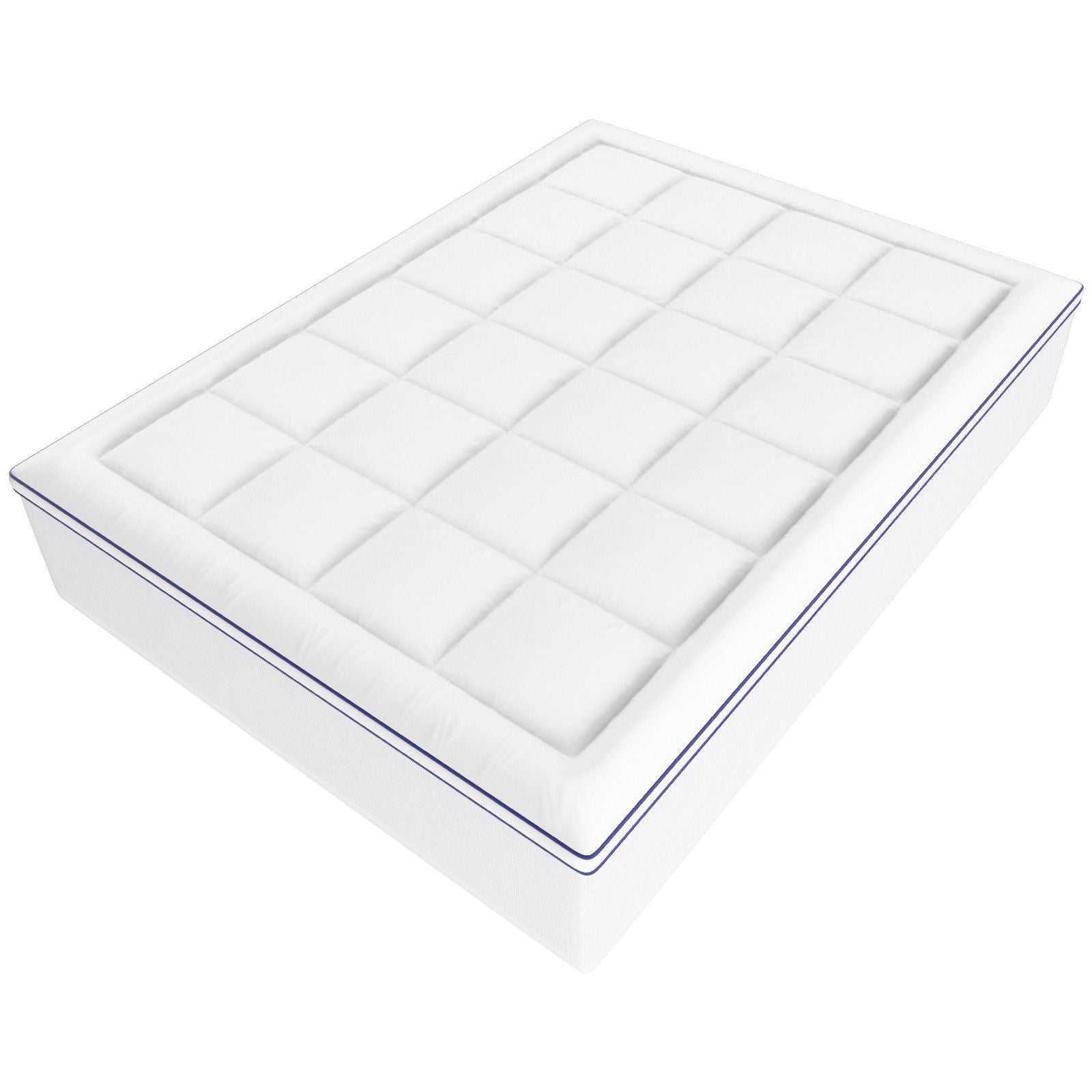 Mattress Topper, Queen Size, 25.4 mm Thickness, Fiber Fill Pad with Detachable & Washable, Comfortable, V952-XWTCD6080INCC3PJWV0