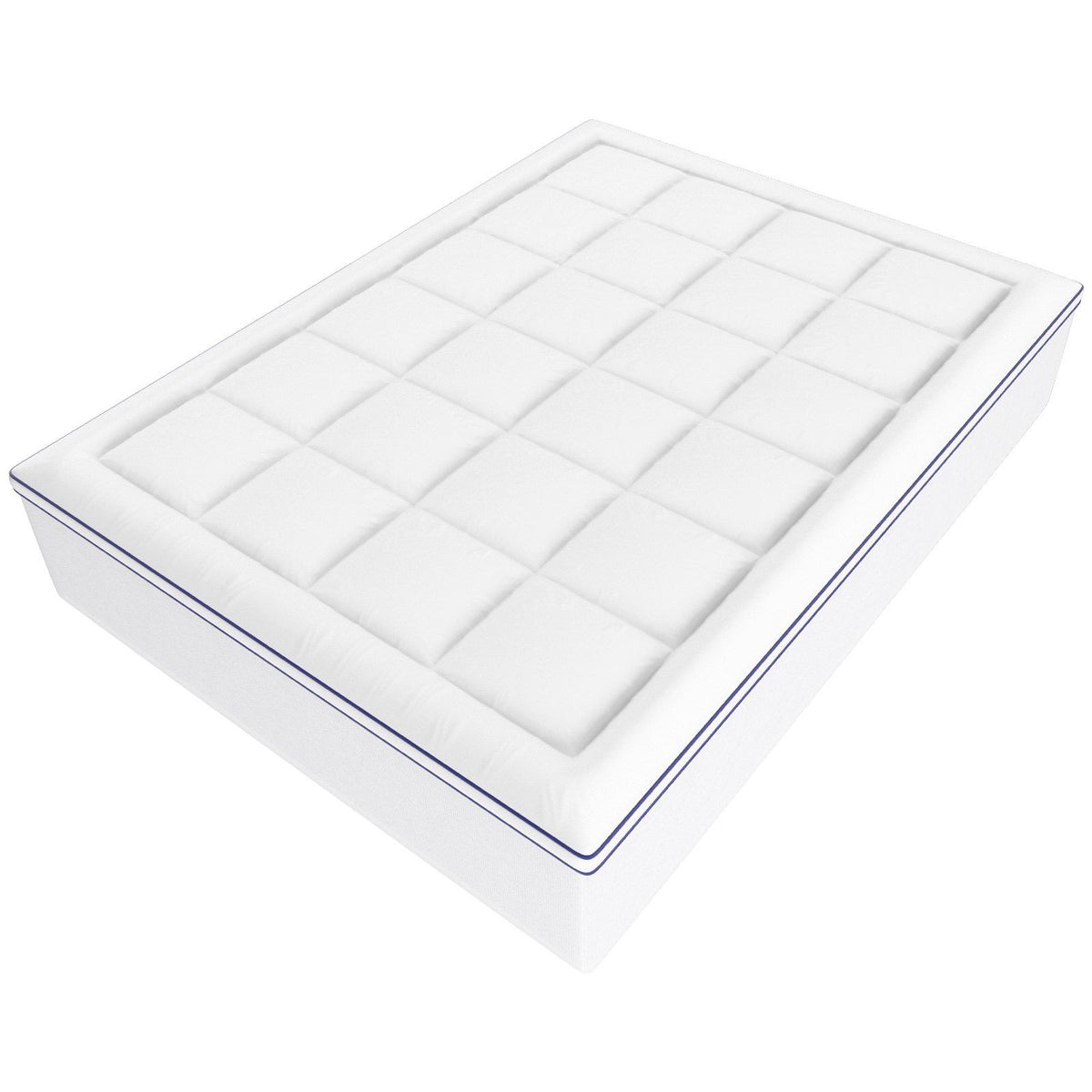 Mattress Topper, Queen Size, 25.4 mm Thickness, Fiber Fill Pad with Detachable & Washable, Comfortable, V952-XWTCD6080INCC3PJWV0