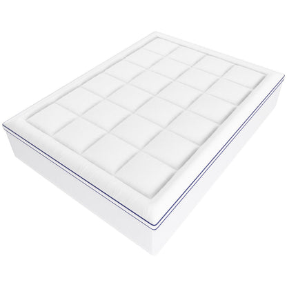 Mattress Topper, Queen Size, 25.4 mm Thickness, Fiber Fill Pad with Detachable & Washable, Comfortable, V952-XWTCD6080INCC3PJWV0