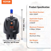 Hydraulic Outboard Steering Pump, 1.4 Cubic Inches, 150HP Front Mount Hydraulic Helm Pump with Two-Way Lock V952-XWYYFXB150HPZXB01V0
