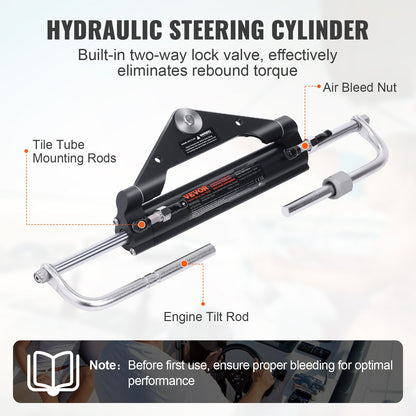 Hydraulic Outboard Steering Kit, 150HP, Marine Boat Hydraulic Steering System, with Helm Pump Two-Way Lock V952-XWYYFXBDJTJ1ISOVRV0