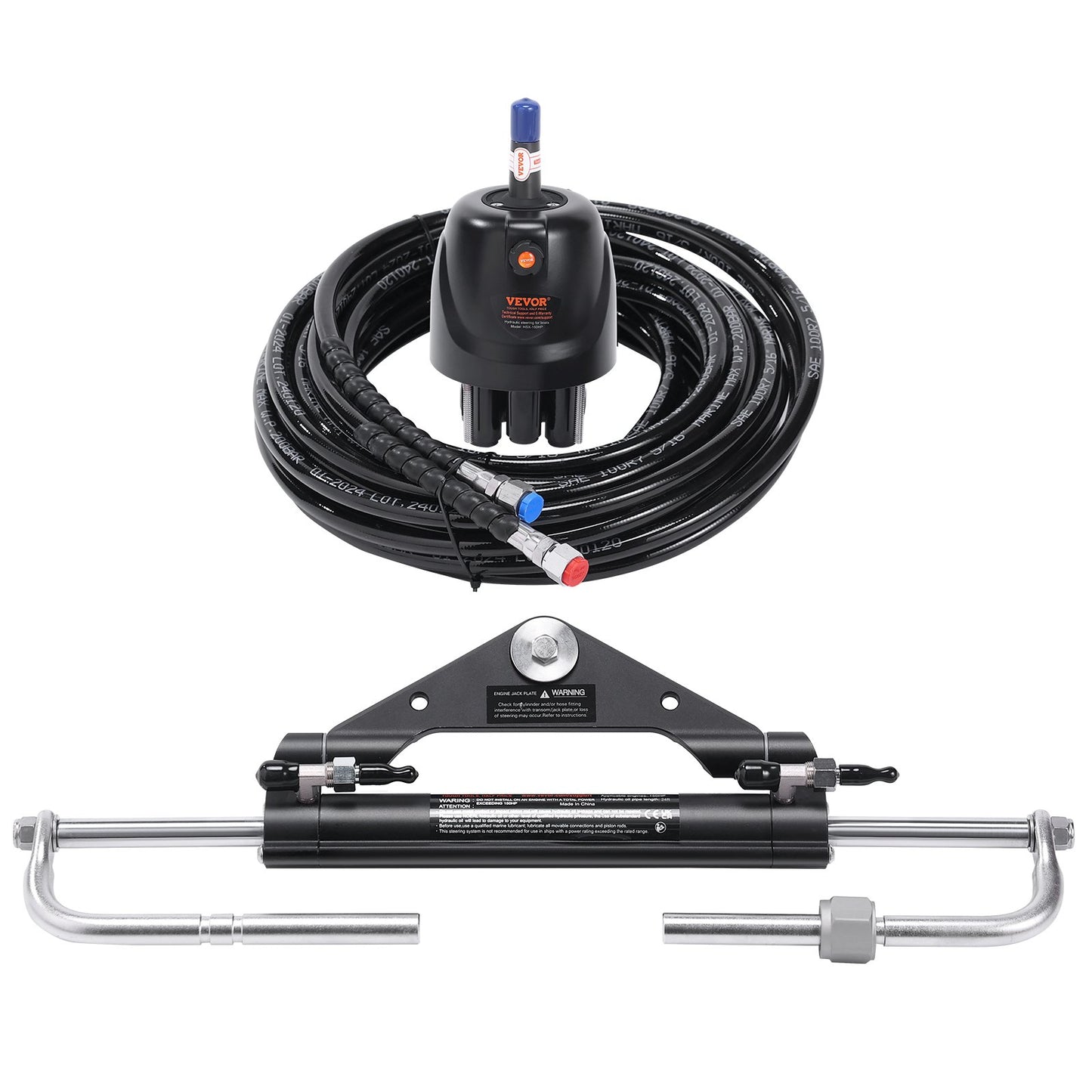 Hydraulic Outboard Steering Kit, 150HP, Marine Boat Hydraulic Steering System, with Helm Pump Two-Way Lock V952-XWYYFXBDJTJ1ISOVRV0
