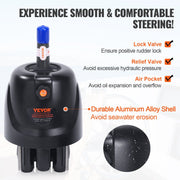 Hydraulic Outboard Steering Kit, 300HP, Marine Boat Hydraulic Steering System, with Helm Pump Two-Way Lock V952-XWYYFXBDJTJ37VR7HV0