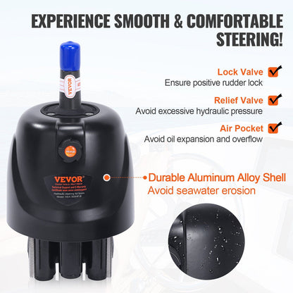 Hydraulic Outboard Steering Kit, 300HP, Marine Boat Hydraulic Steering System, with Helm Pump Two-Way Lock V952-XWYYFXBDJTJ37VR7HV0
