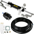 Hydraulic Steering Kit 300HP Hydraulic Steering Compact Cylinder Hydraulic Outboard Steering Kit with Helm V952-XWYYFXBTJ300HP001V0