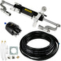 Hydraulic Steering Kit 300HP Hydraulic Steering Compact Cylinder Hydraulic Outboard Steering Kit with Helm V952-XWYYFXBTJ300HP001V0